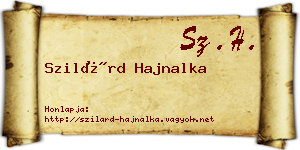 Szilárd Hajnalka névjegykártya
