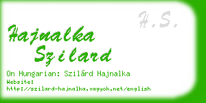 hajnalka szilard business card
